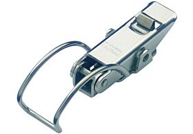 Spring Claw Toggle Latch with Safety Catch Light Duty  Mild Steel Zinc Plate Passivate (Silver Blue)