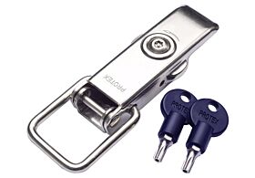 Non-Adjustable Latch with Torx Key Lock Medium Duty Stainless Steel Type 316 (Natural)