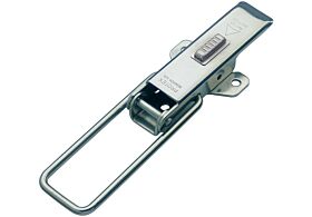 Non-Adjustable Latch with Safety Catch Medium Duty Mild Steel Zinc Plate Passivate (Silver Blue)