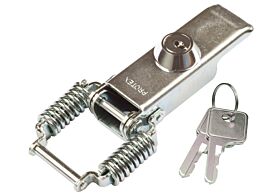 Spring Claw Latch with key Lock Medium Duty Stainless Steel (Natural)