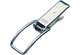 Spring Claw Latch with Safety Catch Medium Duty Mild Steel Zinc Plate Passivate (Silver Blue)