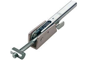 Adjustable Toggle Latch with Safety Catch Heavy Duty Mild Steel Zinc Plate Passivate (Silver Blue) Self Finish Base