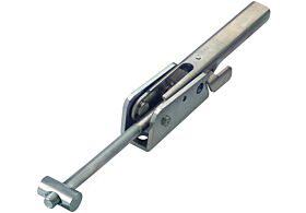 Adjustable Toggle Latch with Safety Catch Heavy Duty Mild Steel Zinc Plate Passivate (Silver Blue)