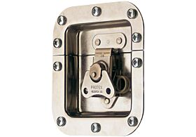 Rotary Turn Latch in Recess Dish Spring Loaded Stainless Steel (Natural)
