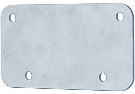 Handle Backing Plate Mild Steel Zinc Plate Passivate (Silver Blue)