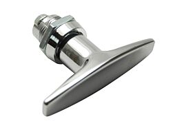 Cam Latch, T-Handle, Fixed Grip, Non-Locking, Chrome Plated