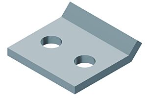 Catch Plate for Toggle Latch Mild Steel Zinc Plate Passivate (Silver Blue)