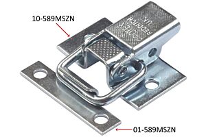 Non-Adjustable Toggle Latch Light Duty Mild Steel Zinc Plate Passivate (Silver Blue)