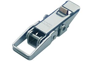 Non-Adjustable Toggle Latch with Safety Catch Light Duty Mild Steel Zinc Plate Passivate (Silver Blue)