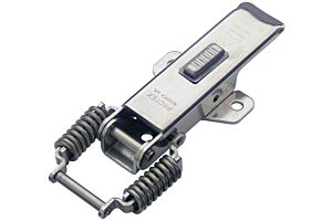 Spring Claw Latch with Safety Catch Medium Duty Stainless Steel (Natural)