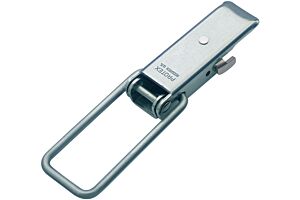 Non-Adjustable Latch with Safety Catch Medium Duty Mild Steel Zinc Plate Passivate (Silver Blue)