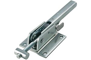 Adjustable Toggle Latch with Safety Catch Heavy Duty Mild Steel Zinc Plate Passivate (Silver Blue)
