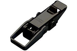 Non-Adjustable Toggle Latch with Safety Catch Light Duty Mild Steel Black
