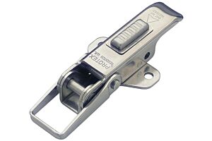 Non-Adjustable Latch with Safety Catch Medium Duty Stainless Steel (Natural)