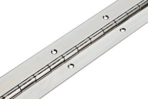 1016mm X 63mm X 2mm Stainless Continuous Hinge (Natural)