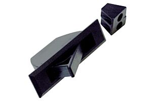 Handle, Concealed Pull, Surface Mount, Black Powder Coated