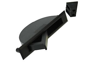 Handle, Concealed Pull, Surface Mount, Black Powder Coated