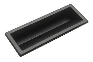 Handle, Small Flush Pull, 1.8mm to 2.1mm Black ABS Plastic