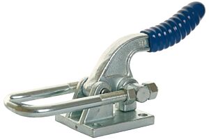Toggle Clamp Horizontal Draw Action Mild Steel Zinc Plate Passivate (Silver Blue)