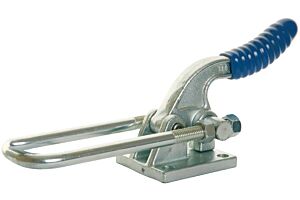 Toggle Clamp Horizontal Draw Action Mild Steel Zinc Plate Passivate (Silver Blue)