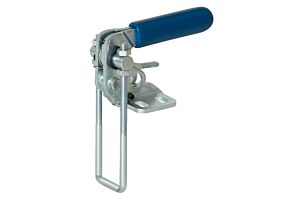 Toggle Clamp Vertical Draw Action With Safety Catch Mild Steel Zinc Plate Passivate (Silver Blue) 90 Degree