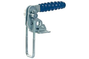 Toggle Clamp Vertical Draw Action Mild Steel Zinc Plate Passivate (Silver Blue) 90 Degree