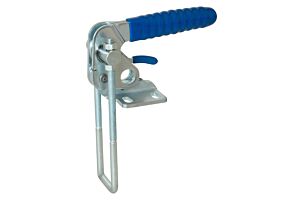 Toggle Clamp Vertical Draw Action With Safety Catch Mild Steel Zinc Plate Passivate (Silver Blue) 90 Degree