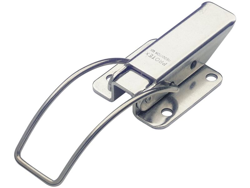 Adjustable Undercentre Toggle Latch with Safety Catch Light Duty Stainless  Steel (Natural)