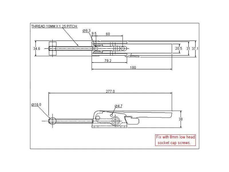 44-4000/150SS | Heavy Duty Adjustable Toggle Latch | Protex